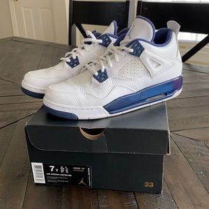 Air Jordan 4 Retro BG White Legend Blue 7Y
